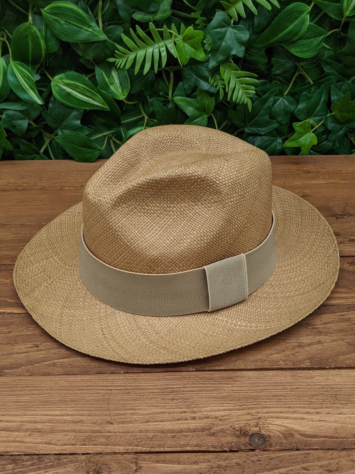 Brown Panama with Beige Band