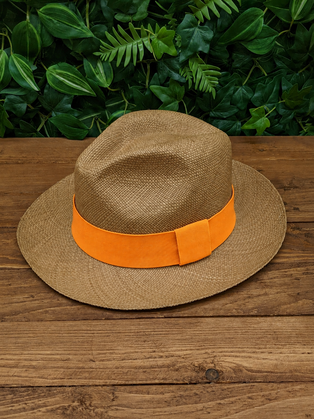 Brown Panama with Orange Band