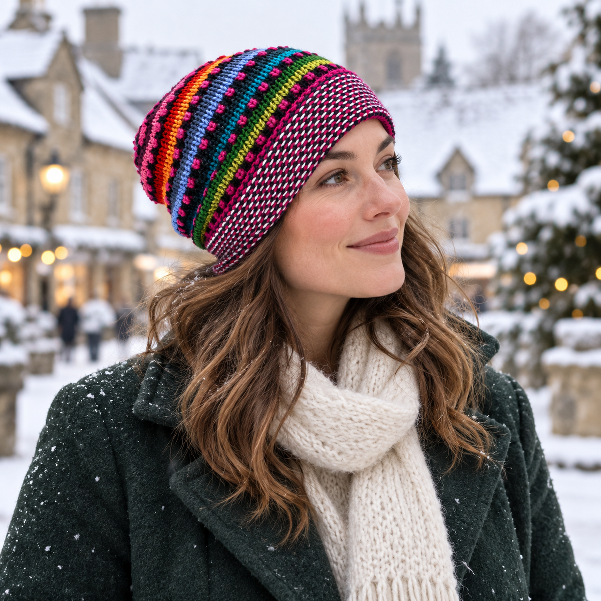 Alpaca Wool Beanie Hat (C)