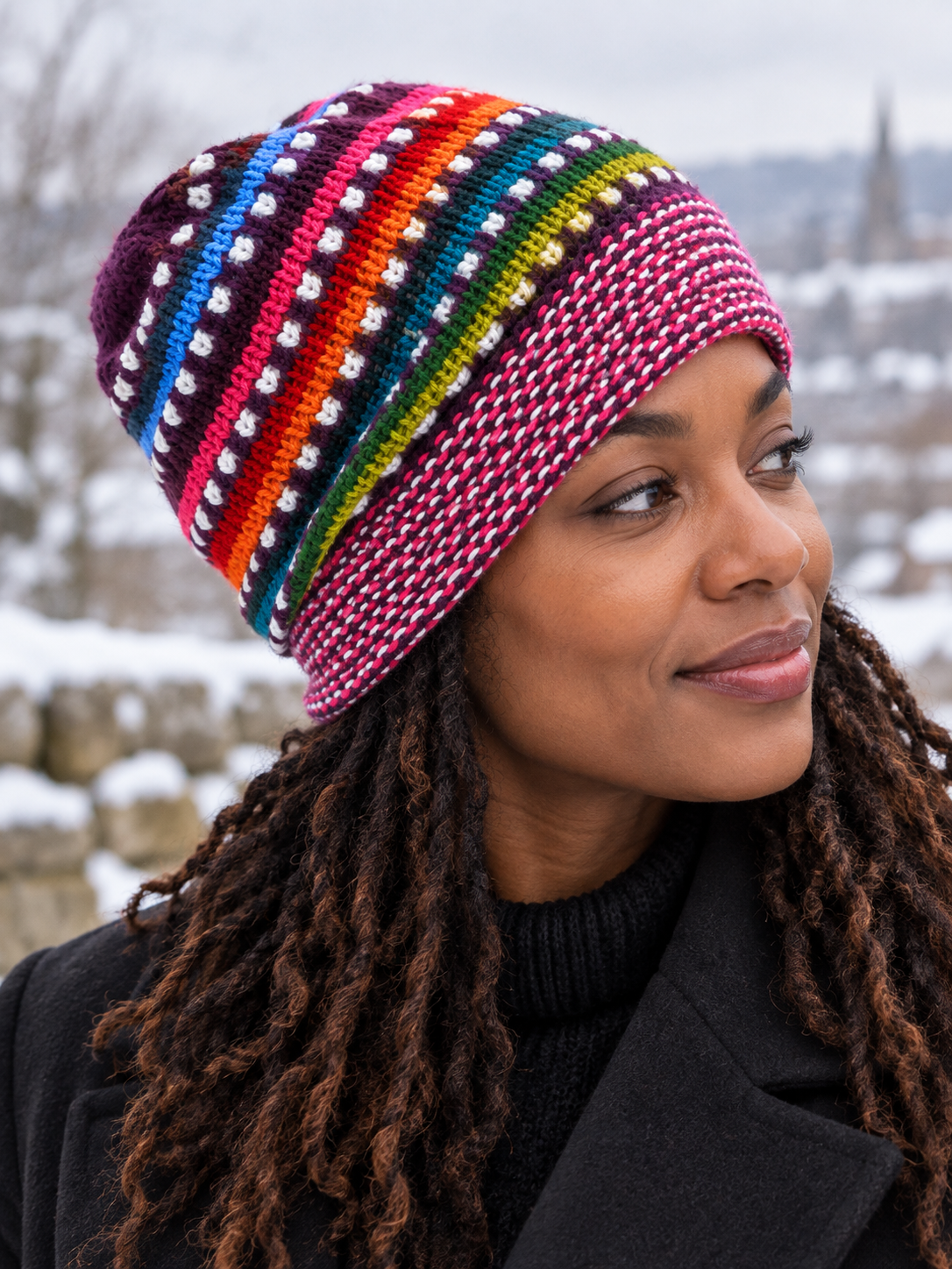 Alpaca Wool Beanie Hat (C)