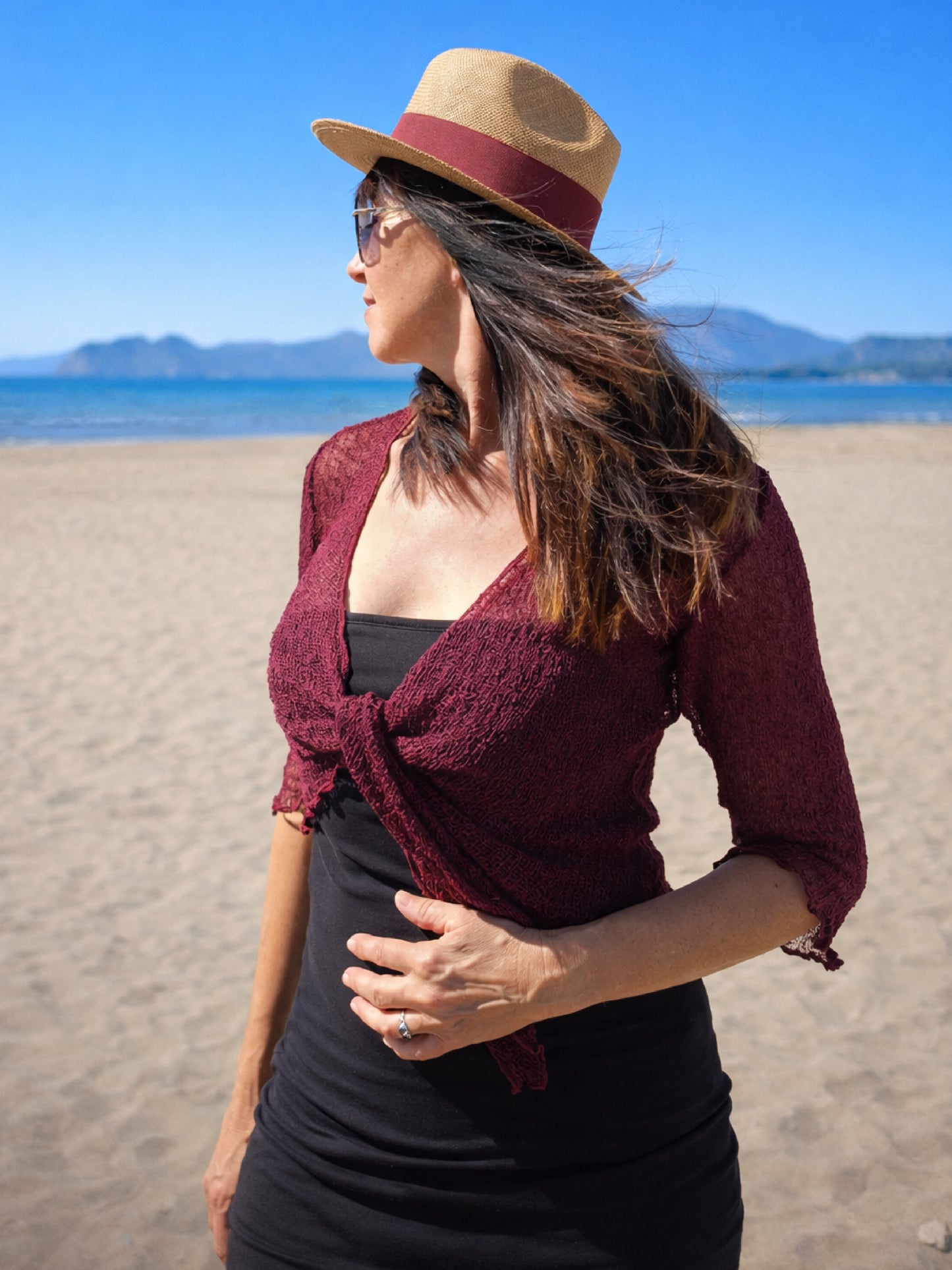Bali Summer Shrug - Burgundy