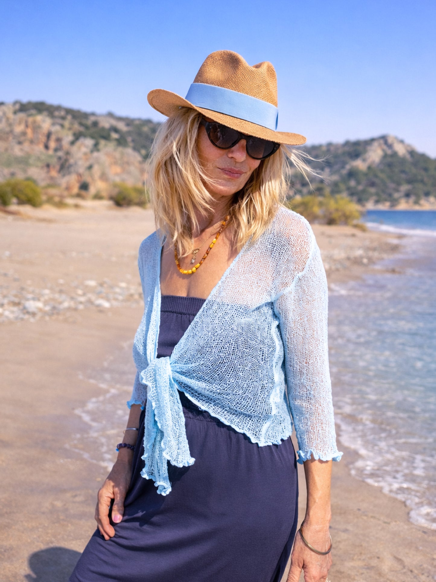 Bali Summer Shrug - Sky Blue