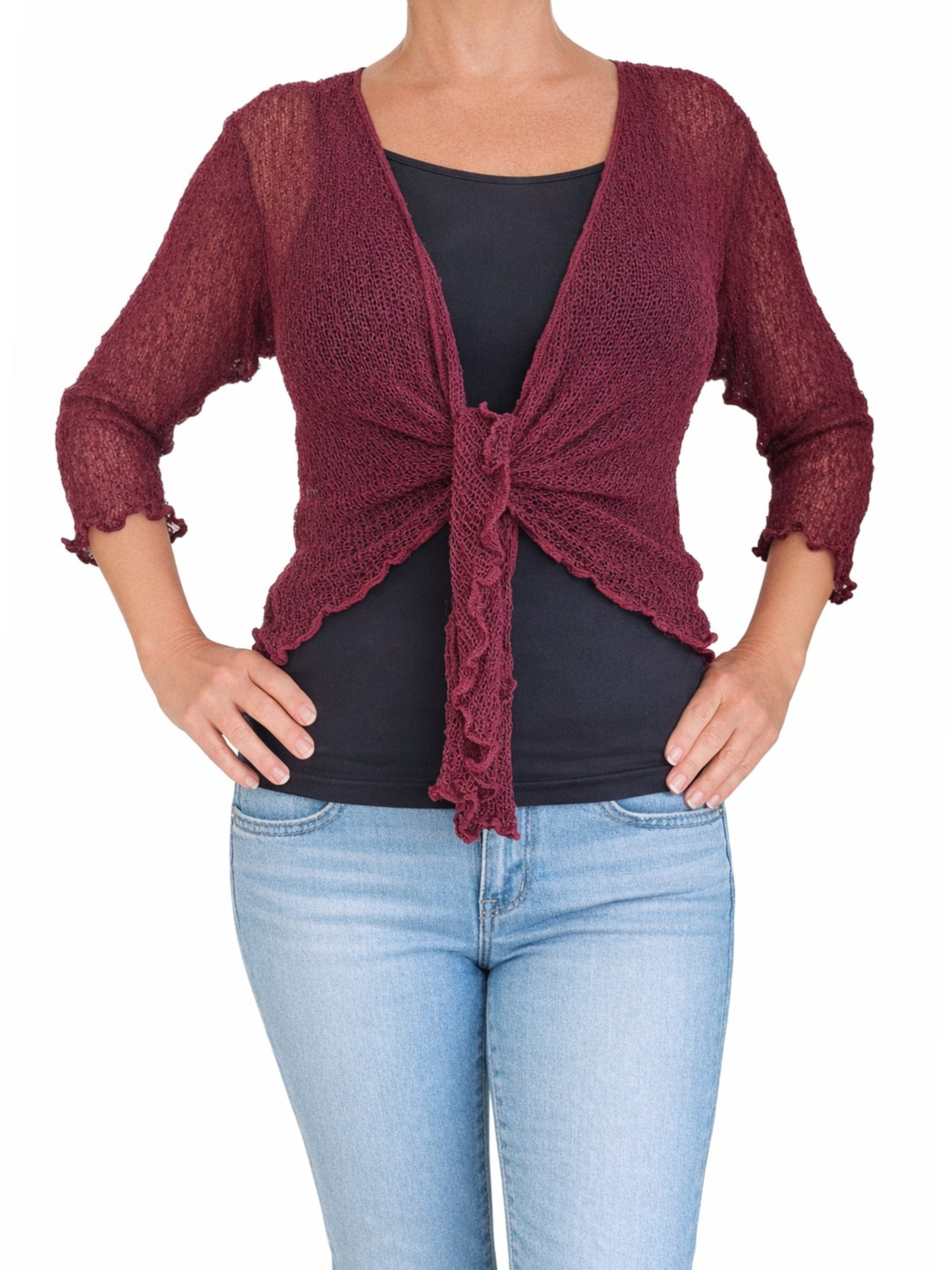 Bali Summer Shrug - Burgundy