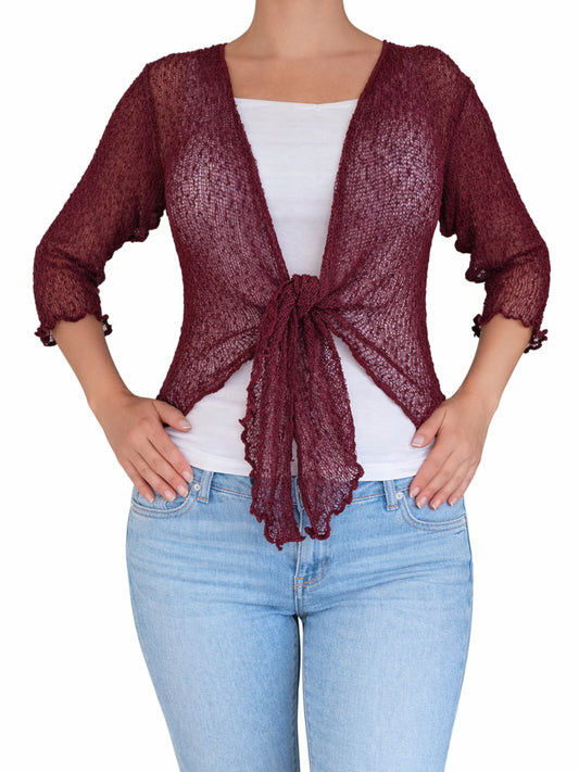 Bali Summer Shrug - Burgundy