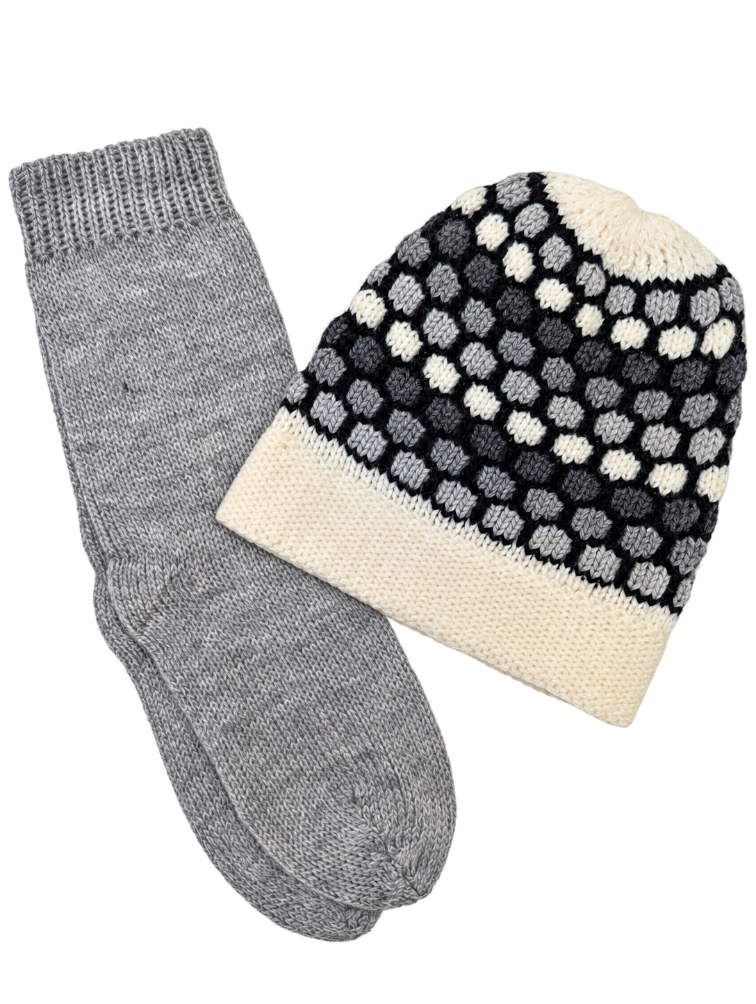 Alpaca Wool Beanie Hat & Socks Set