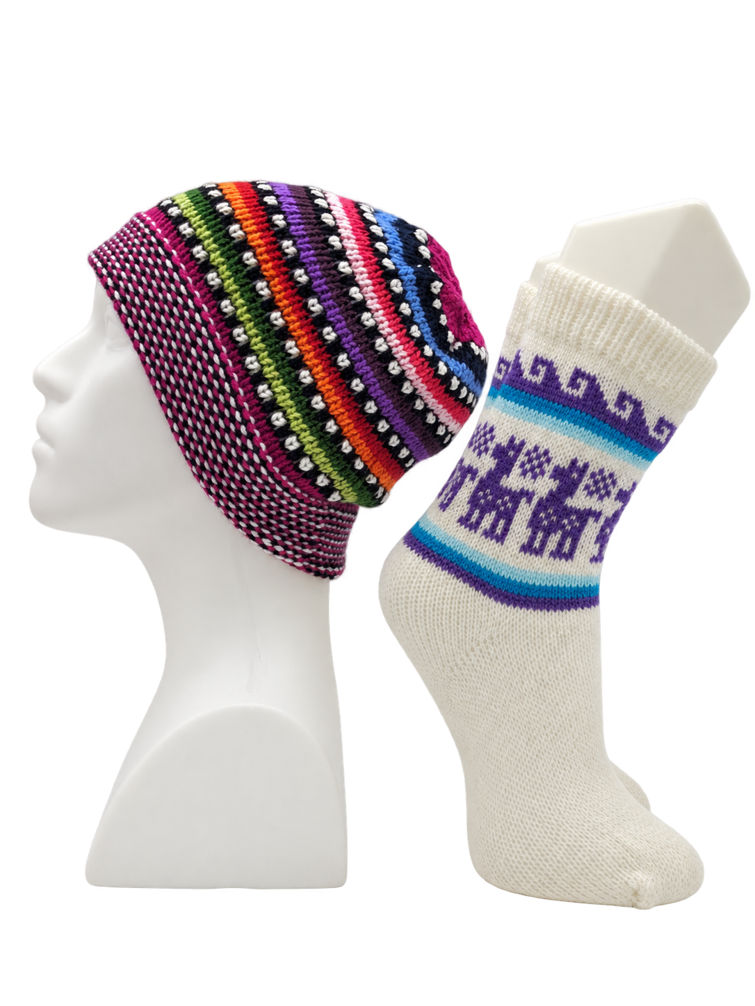Alpaca Wool Beanie Hat & Socks Set