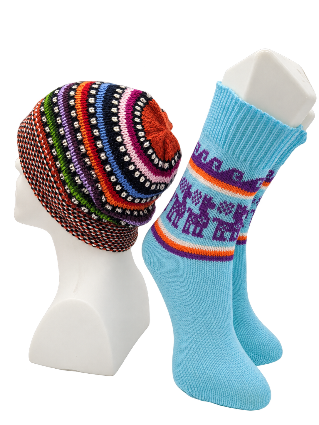 Alpaca Wool Beanie Hat & Socks Set