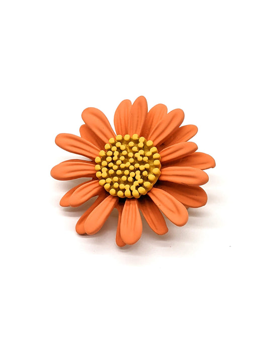 Hat Pin - Orange Flower
