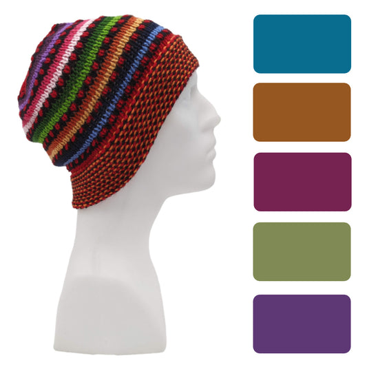 Alpaca Wool Beanie Hat (B)