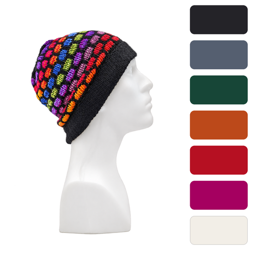 Alpaca Wool Beanie Hat HEX
