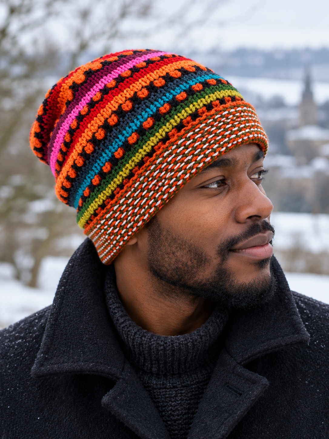 Alpaca Wool Beanie Hat (C)