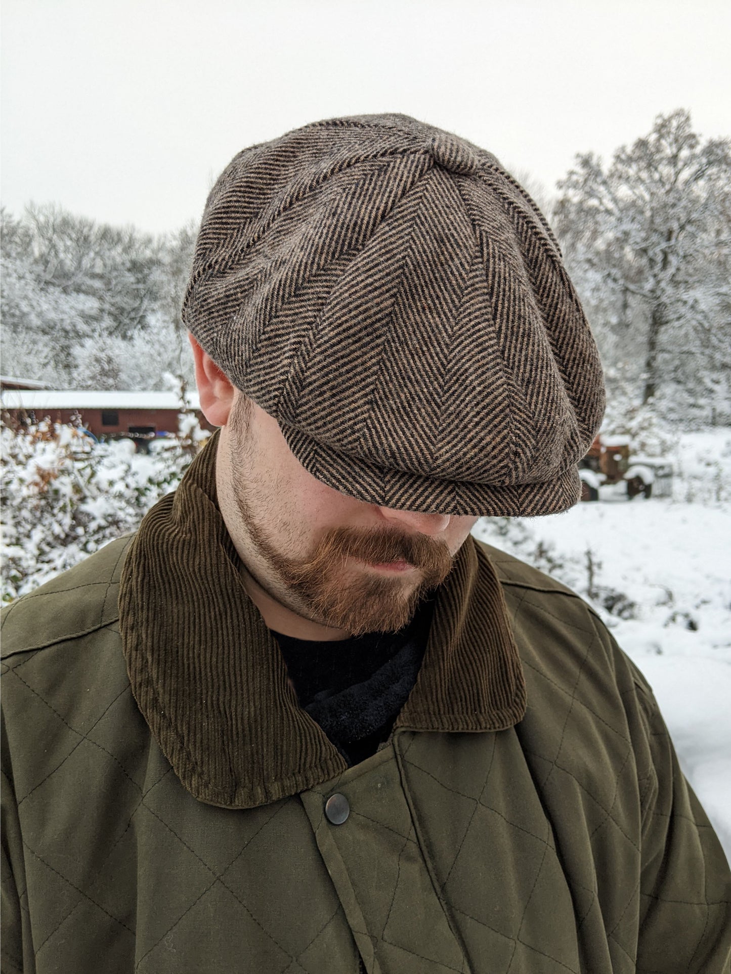 Peaky Cap - Herringbone Brown