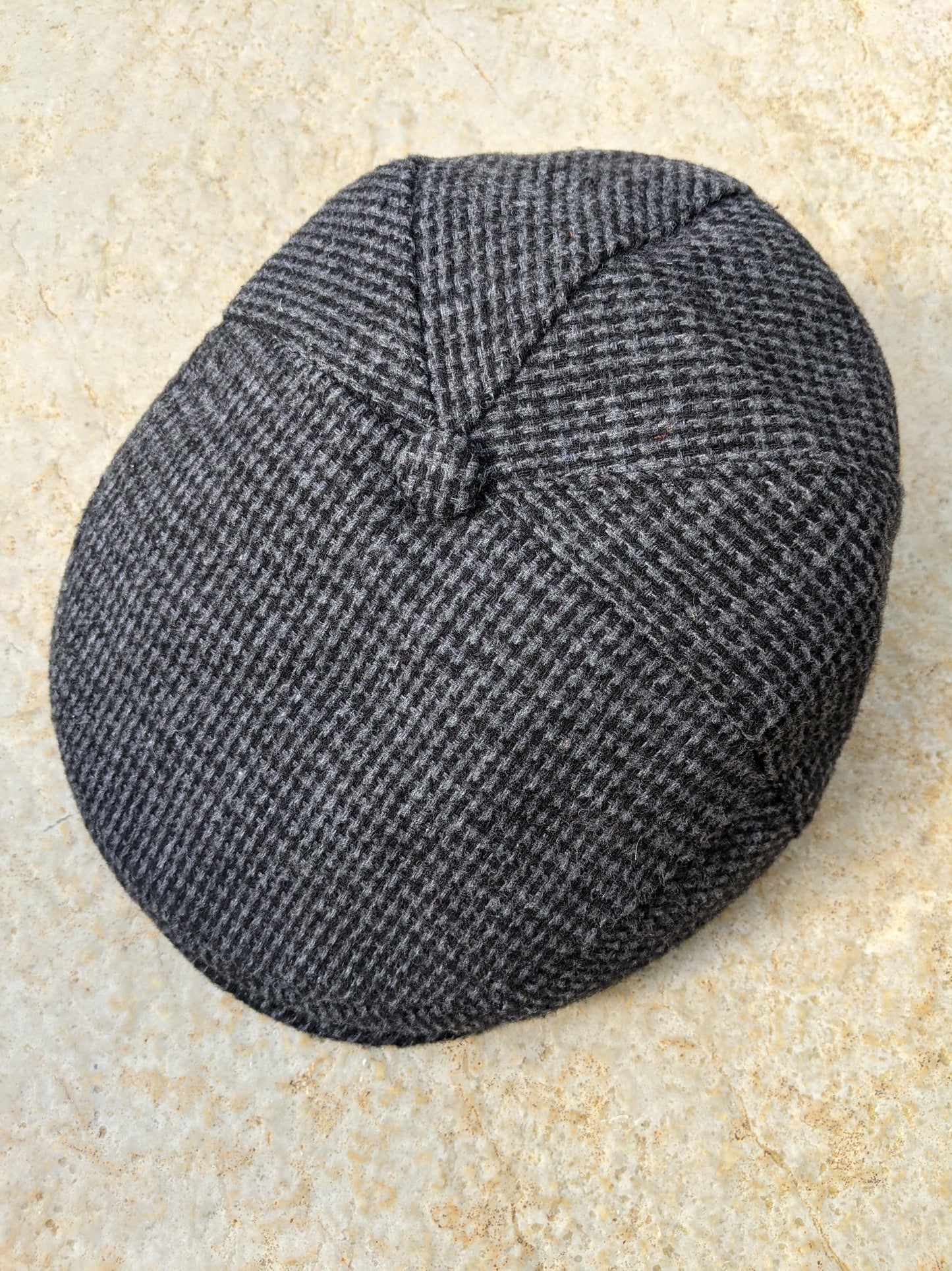 Wool Flat Cap - Dogtooth Grey