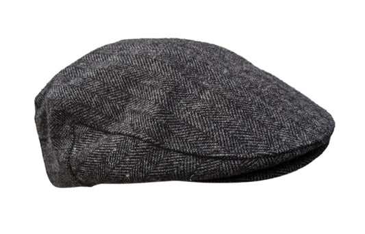 Wool Flat Cap - Tweed Grey