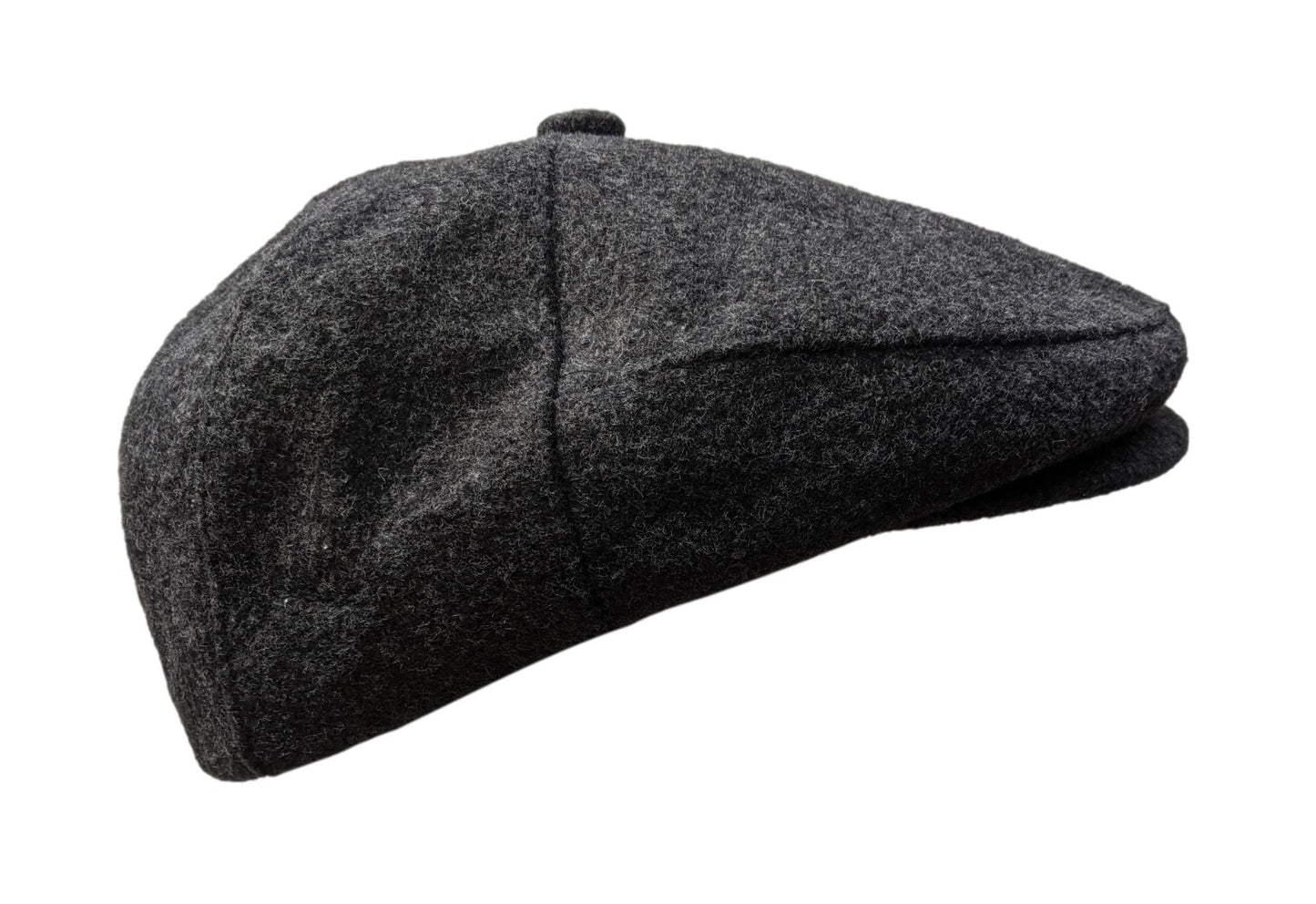 Wool Flat Cap - Plain Grey