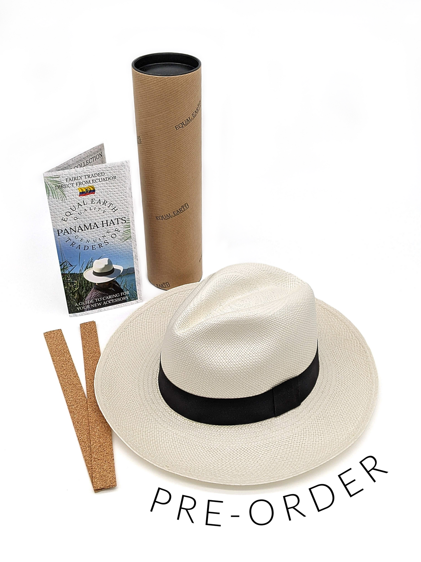 PRE-ORDER White Panama Hat + Travel Tube